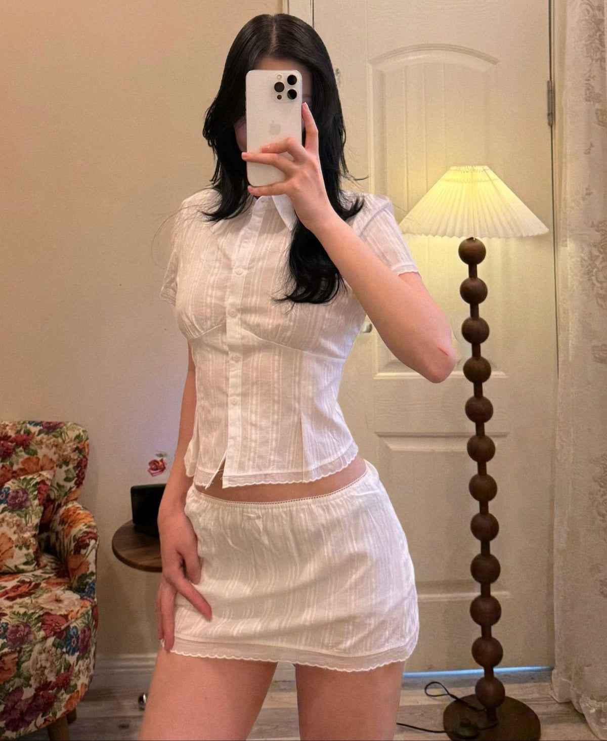 Brianna Kısa Kesimli Dar Etek Şort Takımı