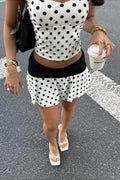 Verity Halter Polka Dot Crop Set