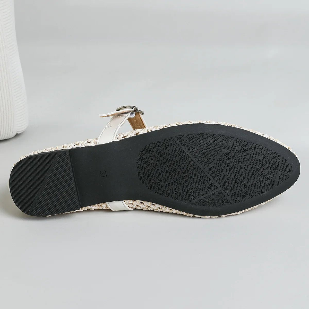 Beatrice Hollow Weave Mary Jane Flats