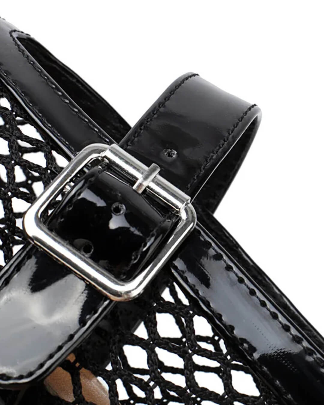 Bianca Buckled Mesh Ballet Flats