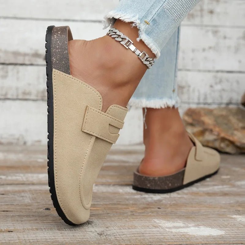 Bianca Cork Suede Mules