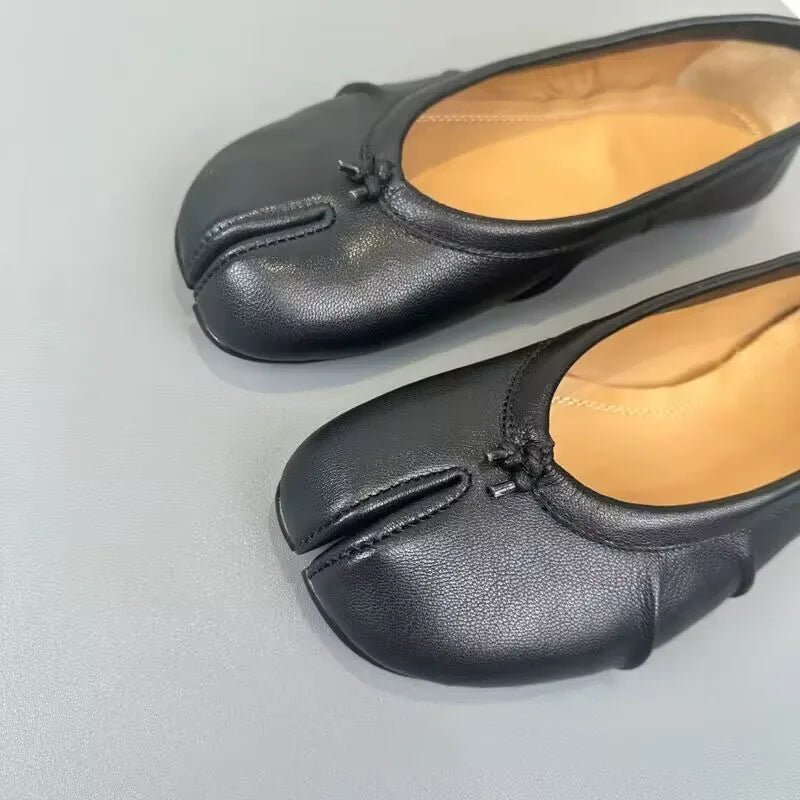 Bianca Split-Toe Leather Mules