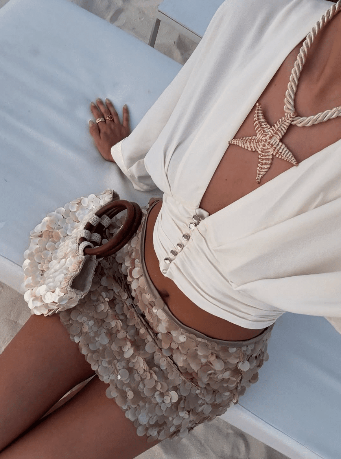 Bianca Sequin Paillette Mini Skirt