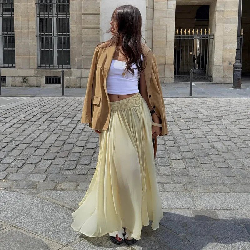 Iris A-Line Lace-Up Skirt