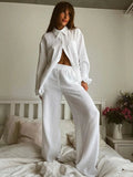 Amanda Cotton Long Sleeved Pajamas Set