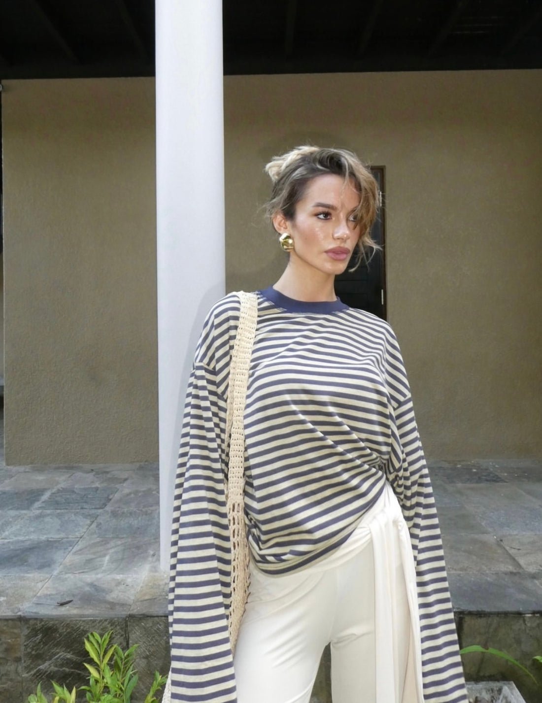 Vivien Striped Oversized Knit Sweater