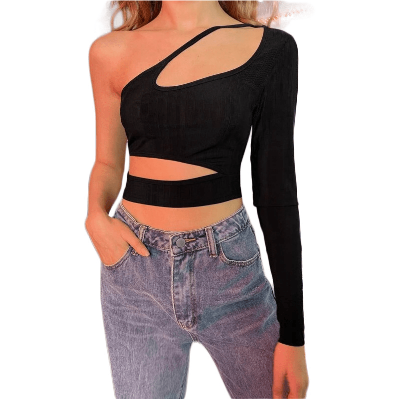 Celeste Asimetrik Kesimli Crop Top