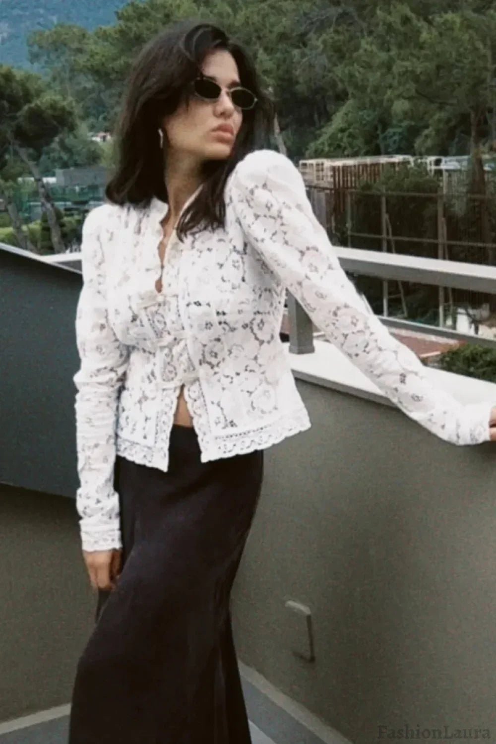 Claire Elegant Lace Blouse