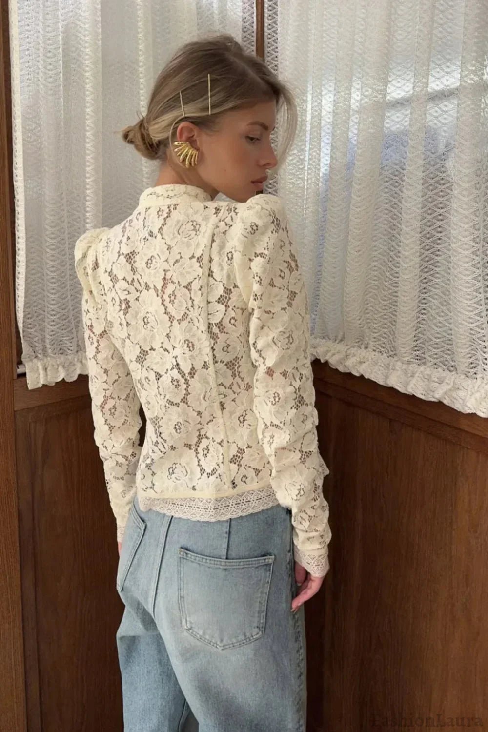 Claire Elegant Lace Blouse