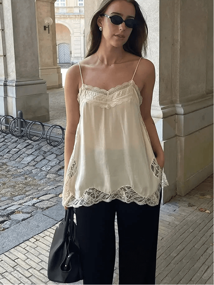 Sia Lace Trim Cami Top