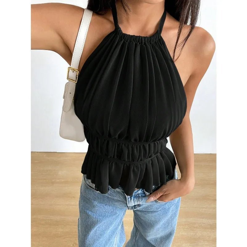 Ines Ruched Halter Top
