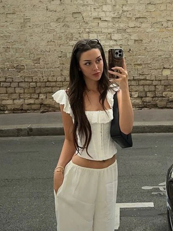 Jamie Ruffled Corset Top