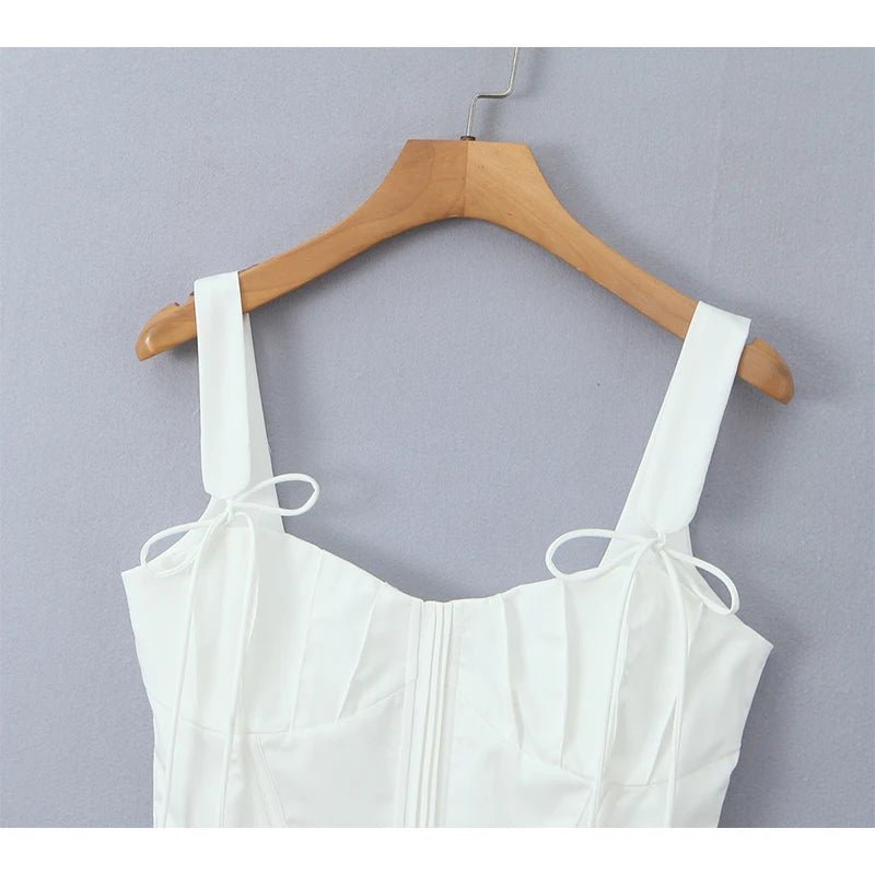 Karley Ruffled Hem Corset Top