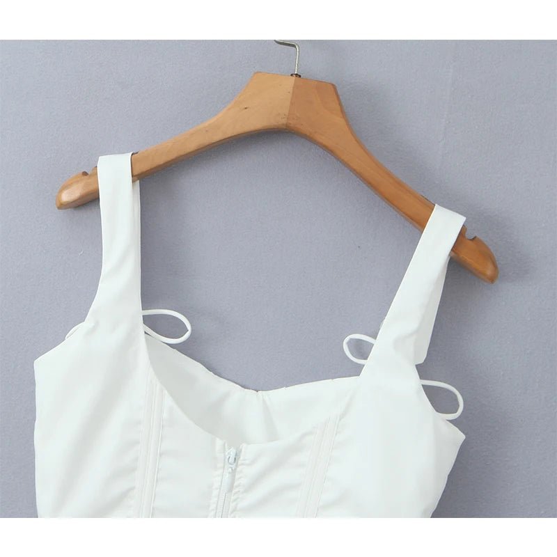 Karley Ruffled Hem Corset Top