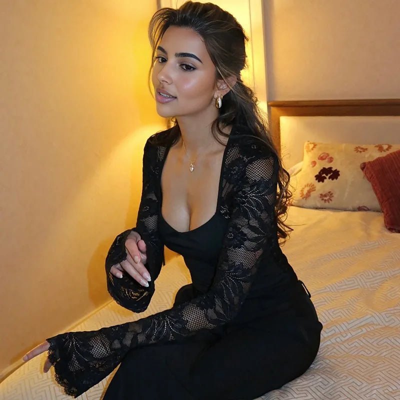 Nadine Dantelli Geniş Kollu Bluz