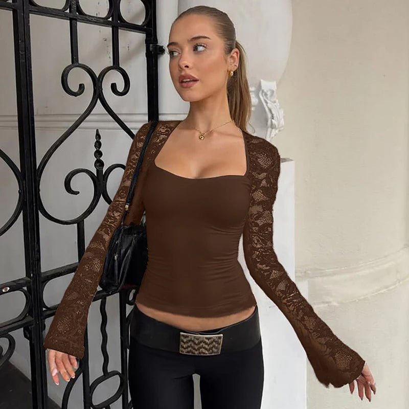 Nadine Dantelli Geniş Kollu Bluz