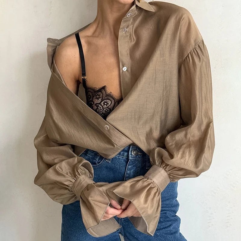 Patricia Long Sleeve Sheer Blouse