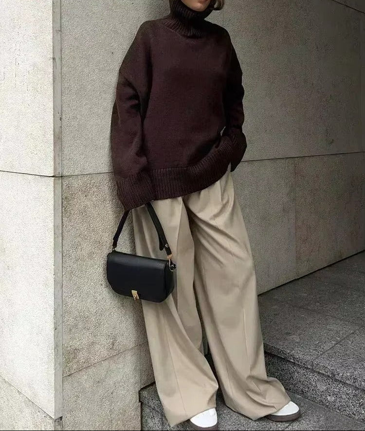 Phoebe Bol Kesim Balıkçı Yaka Kazak