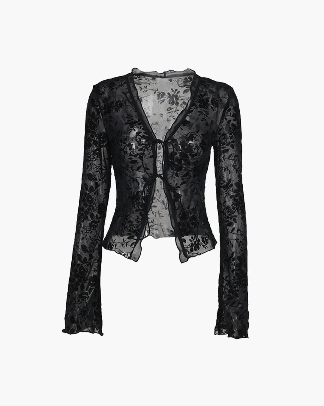 Rachel Tie Front Lace Blouse