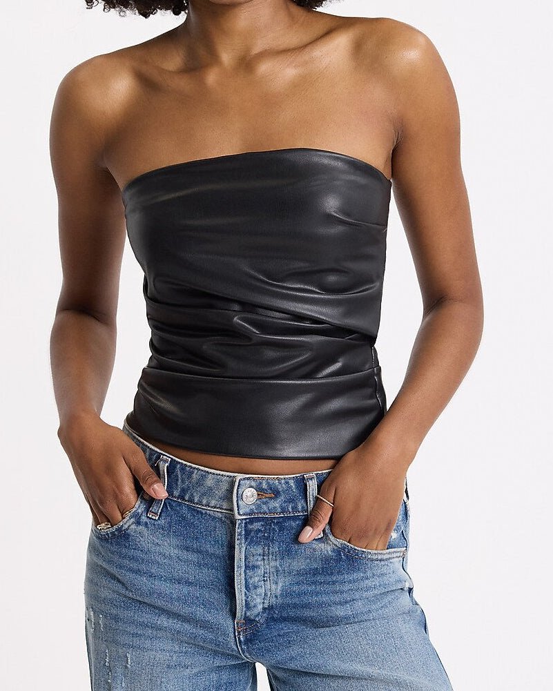 Yassi Faux Leather Top